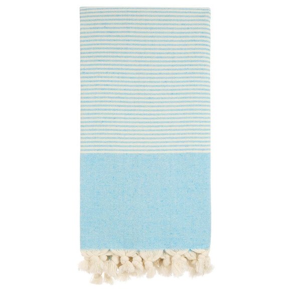 Sand Free Blue 100% Turkish Cotton Beach Bath Towel - Citizens of the Beach - Picture 2 of 2